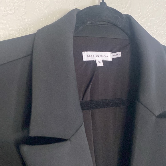Women's Black Blazer Good American - Picture 2 of 4